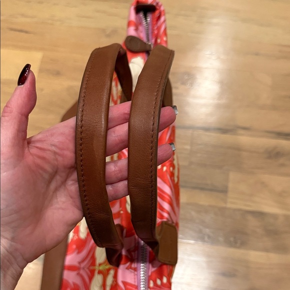 Amy Butler for Kalencom Floral Red and Pink Weekender Tote Bag - Picture 4 of 12